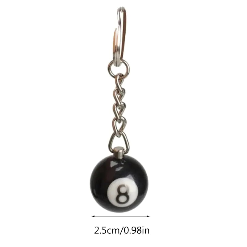 Eightball Billiard Pool Keychain