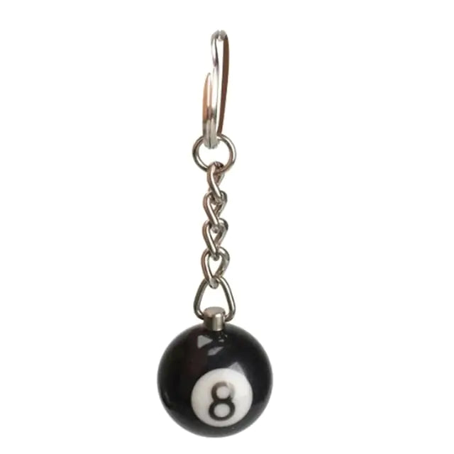 Eightball Billiard Pool Keychain