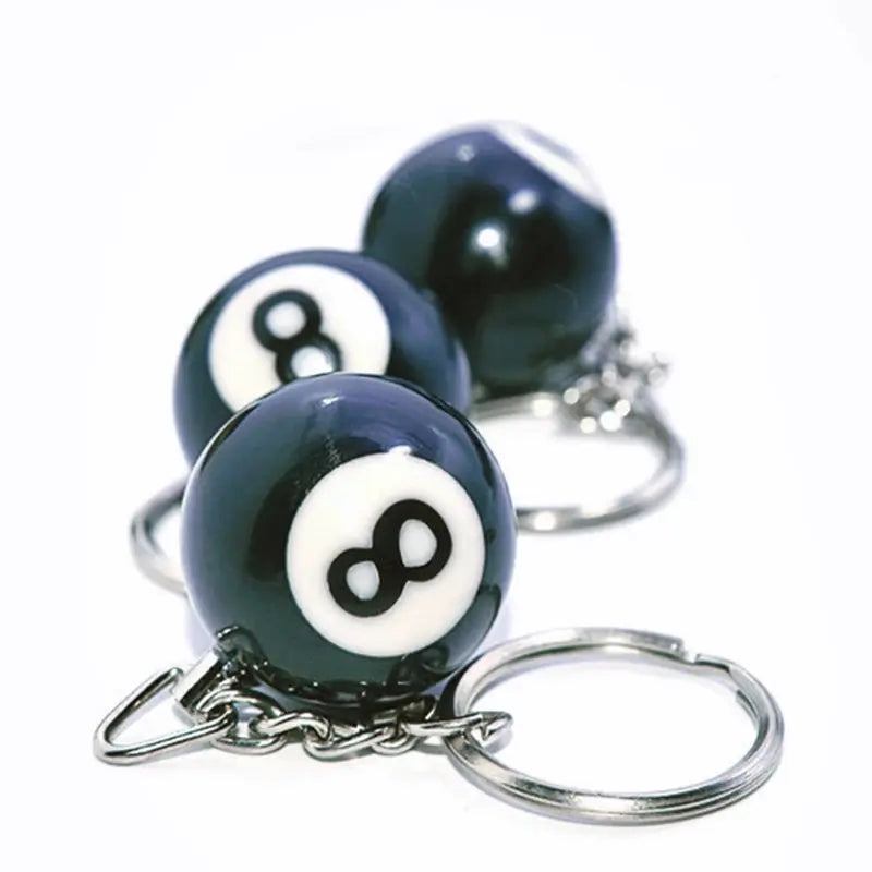 Eightball Billiard Pool Keychain