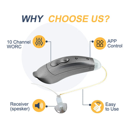 Smart Bluetooth Hearing Aids - For Mild or more Hearing Loss